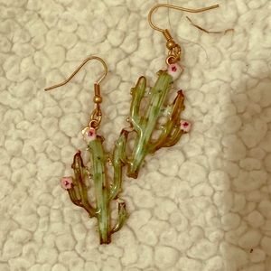 Never worn cactus earrings